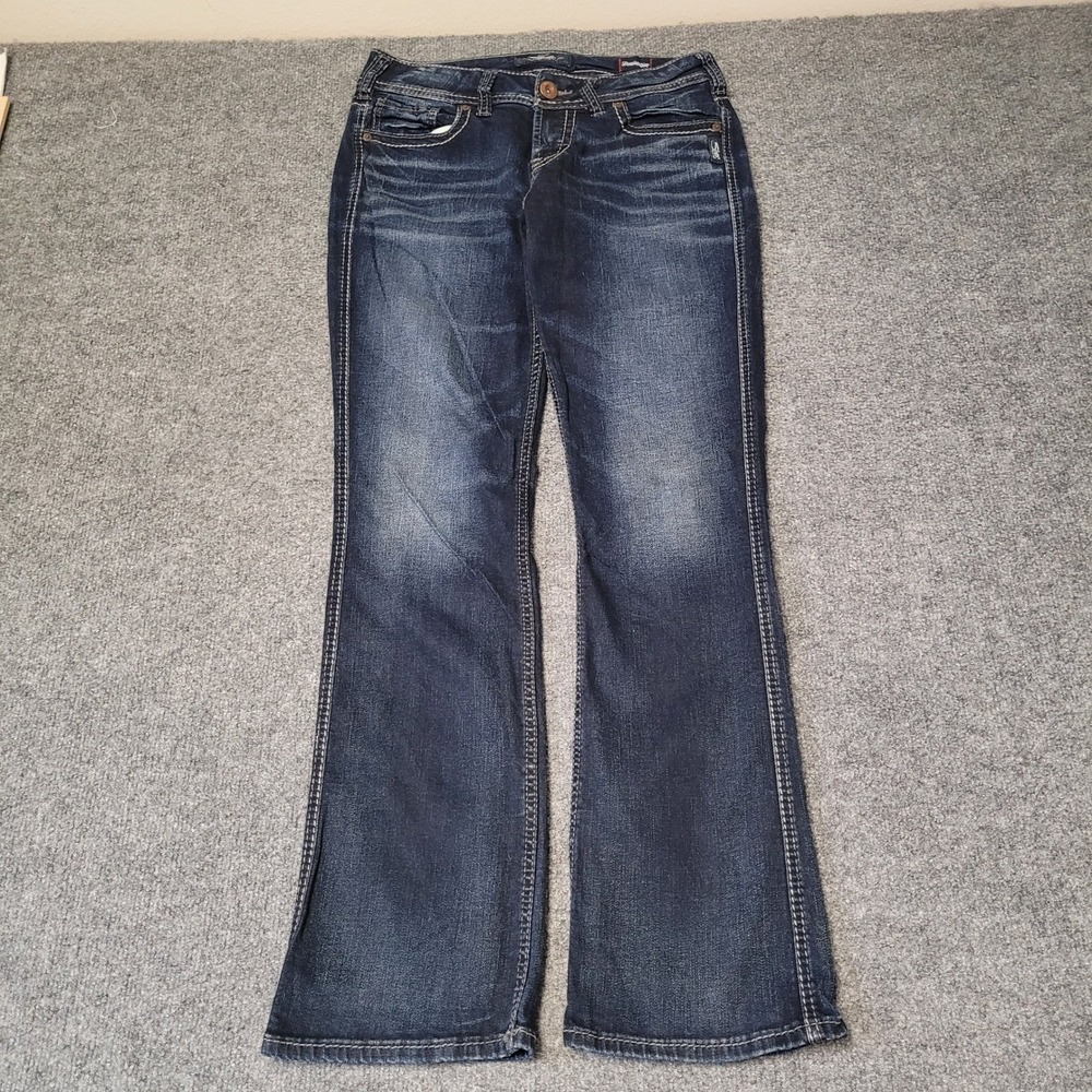 Silver Jeans Co. Jeans Womens Size 29 Dark Wash Suki Mid Bootcut Denimotion